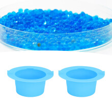 2 Stück Silikon-Wachshalter Einsatzschale 400ML Blau für Zuhause & Salon