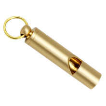Brass Dog Whistle – Vintage Whistle Golden Vintage Dog Whistle Keychain with Whistle