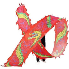Dragon Ribbon Streamer, Dragon Silk Flowy, 3D Colorful Dragon Silk Flowy Spinning Shaking Ribbon Toy for Kids Beginners Outdoor Park (12m)