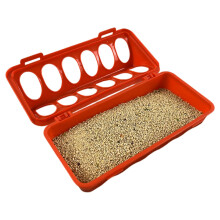 Chicken Feeder Poultry Feeding Tray 12 Holes Even Feeding Design for Chicks Quails Ducks