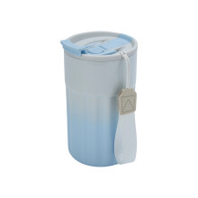 Moderne geïsoleerde waterfles met dubbele mond- Gradiënt blauw