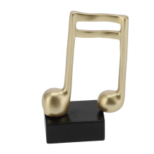 Esculturas de notas musicales, estatuas de resina dorada para decoración del hogar, adornos de mesa, diseño nórdico moderno, adornos para sala de