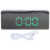 LED Mirror Alarm Clock with Snooze, 14x5.5x3.4cm White Shell 2