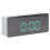 LED Mirror Alarm Clock with Snooze, 14x5.5x3.4cm White Shell 1