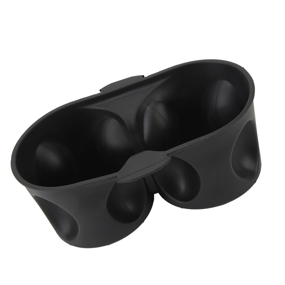 Dual Cup Holder Liner For Car Interior, Compatible With Chrysler Town & Country Durable Rubber Construction, Uv Resistant Coating, Spacious Storage 9190834221212