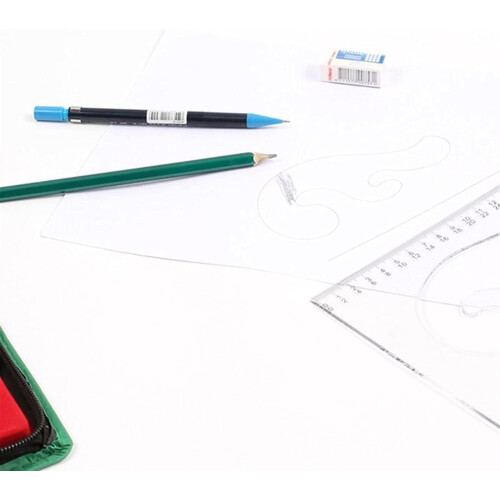 16 Piece Metal Drawing Compass Educational Tool Set  Includes Compass, Sharpener, Pencil, Ruler, Eraser, etc. Maths Compass Math Set 2