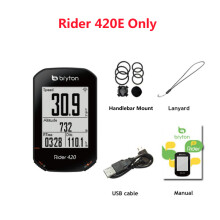 (Rider 420E) Bryton Rider 420 GPS-fietscomputer met Bryton-houder.