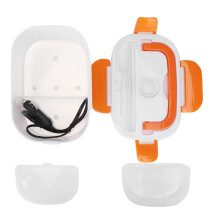 Lancheira Elétrica Azul: Aquecedor de Alimentos Portátil, 3 em 1 para Carro/Caminhão/Casa, Recipiente de Aço Inoxidável de 1,5L, Aquecimento PTC