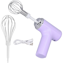 Batedeira de mão recarregável para cozinha, compacta e leve, com 3 níveis de velocidade, versátil para assar e cozinhar, com fio.