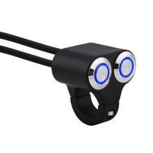 Motorcykelstyrskontakt, LED-indikatorlampe universal styrtilpasning multifunktionsbetjening med manuel returknap og selvretur