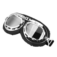 Vintage Motorcycle Goggles Pilot Style Windproof Anti UV Motocross Goggles With Imported ABS Frame Soft Sponge Faux Leather Cover For Men Women Adults
