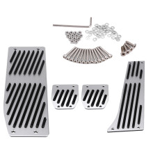 Kit pedali auto facile da installare, set di copripedali per cambio manuale in lega di alluminio con presa migliorata, lavorazione squisita, freno e