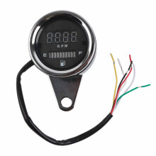 Motorrad-Drehzahlmesser/Voltmeter-Anzeige mit Doppelfunktion, Edelstahl, wasserdicht, einfache Installation, Nachtlicht, stabiler Betrieb, für