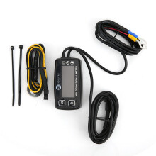 Inductive Engine Tachometer Hour Meter, Digital RPM Gauge With Maintenance Reminder Countdown And Auto Return To Main Screen Functionality, Water