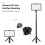 RGB Video Light Kit 160 LEDs Dimmable USB Extendable Tripod 19.2cm 3