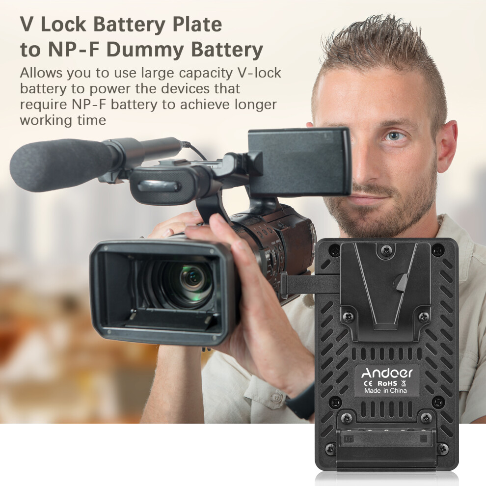 Andoer V-Lock V-Mount-Akkuplatte Auf Np-F 7592057577695
