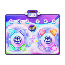 Dance mat toy for kids, dance game toy, multifunctional learning toy, foldable, with lights, gift, electronic dance pad, challenge, single light.