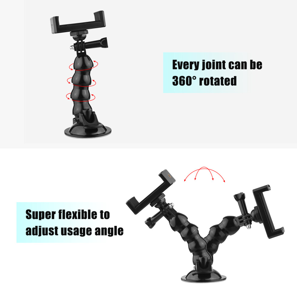 16Cm Flexible Suction Cup Mount For Smartphone & Camera - Black 7891375753133