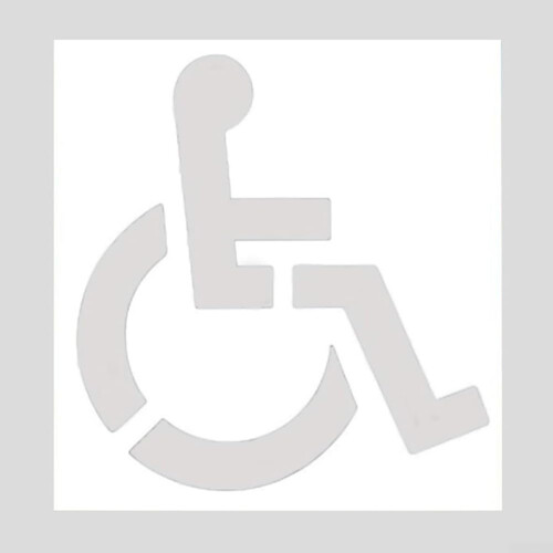 Template for uniform markings on parking lots and road surfaces