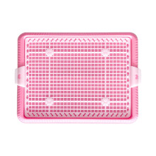Potty Trainer Corner Dog Toilet Tray, Removable, NonSlip Mesh Training Tray for Indoor and Outdoor Use for Small Dogs, PINK