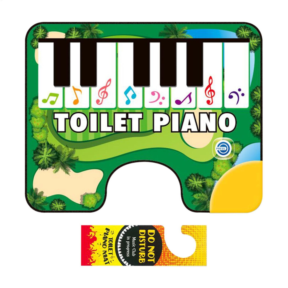 Toilet Piano Music Mat, Toilet Piano Mat  Bathroom Floor Sounding Rug  Potty Piano Musical Floor Mat, Novelty Bathroom Fun Toilet Sound Rug