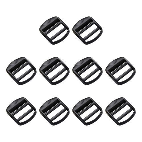 Backpacks Strap Adjuster Buckle Alloy Hardware for-Dumb black