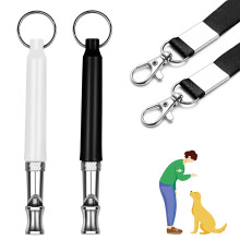 Pack of 2 Dog Whistles, Rtter Recall, Frequency Silent with Lanyards (Black, White)