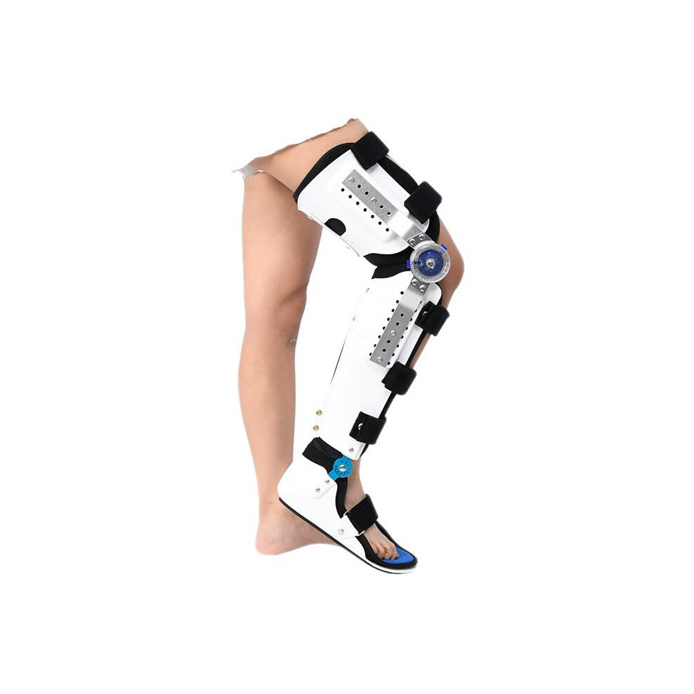 Lower Limb Orthosis, Knee Joint Support Stabilizer, Adjustable Tightness, Length, Angle, Comfortable and Breathable Fabric, Lightweight, Left