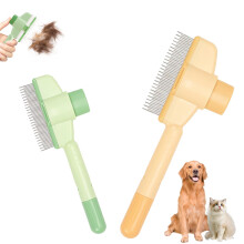 Pack of 2 Fellblitz Brush, SelfCleaning Flea Comb for Short Long Haired Dogs