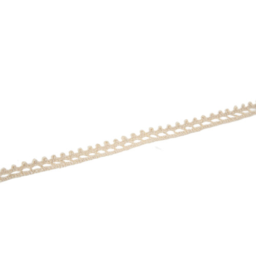 Spitzenband, Baumwollfaden, 20 Yards, Beige,
