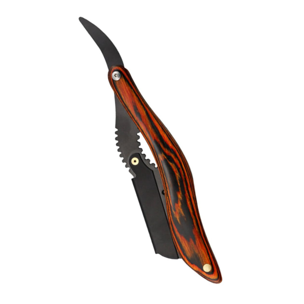 Clip Beard Trimmer Made of Stainless Steel with Wooden Handle Razor for Men for Beard Hair and Eyebrows Stable and Travel Accessory