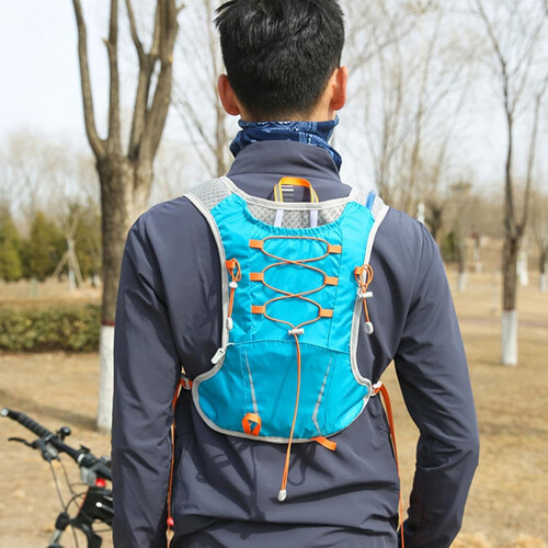 Hydration Pack Running Water Bladder For Outdoor Running And Cycling  Adjustable Reflective Blue A 1