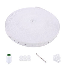 High Flexibility 2.5cm Cord With Eyelet Trim Sturdy-White