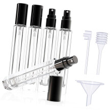 5 STKS Elegante Parfumflesjes Hervulbare Glazen Verstuiver-Zwart