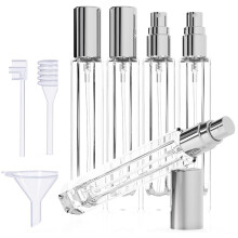 5 STKS Glazen Parfumcontainers Hervulbare-zilver