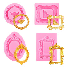 4 stuks herbruikbare siliconen cakevormen embossing frame