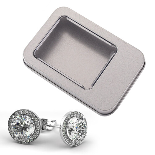 20pcs Semi Open Window Earring USB Drive Holder Tinplate-Black 2