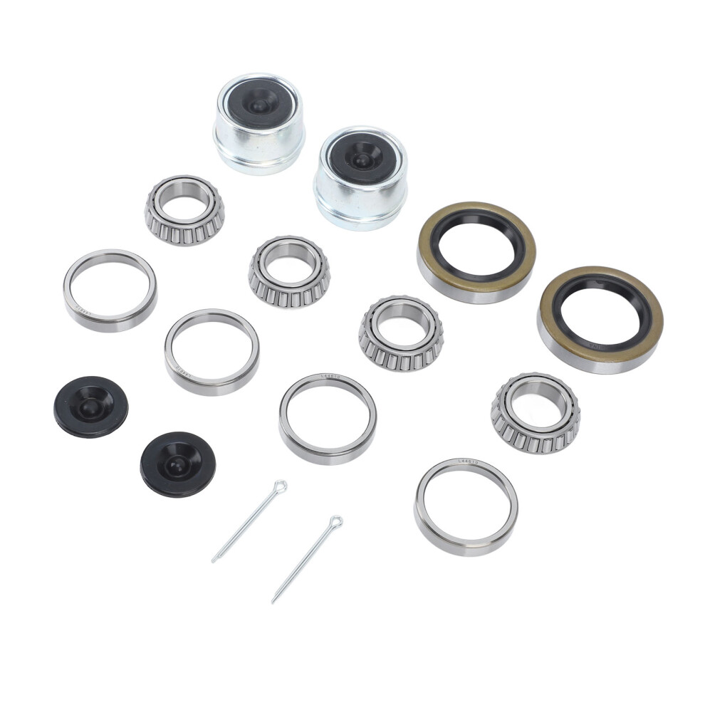 Boat Trailer Axle Hub Wheel Bearing Kit 2 Sets Grease Seals & Dust Caps 1.98In 6941381394941