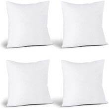 Sophisticated Pillow Insert, Comfort Support In Couches Or Bedroom, Resilient Repluffable Square Form With Brushed Poly Cotton Fabric