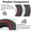 60/707.0 Solid Rubber Tyre Accessories, 10 Inch Replacement Rubber Tyre for 10 Inch Solid Rubber Tyres without Air Pressure, 2 Pack (2 Pack) 4