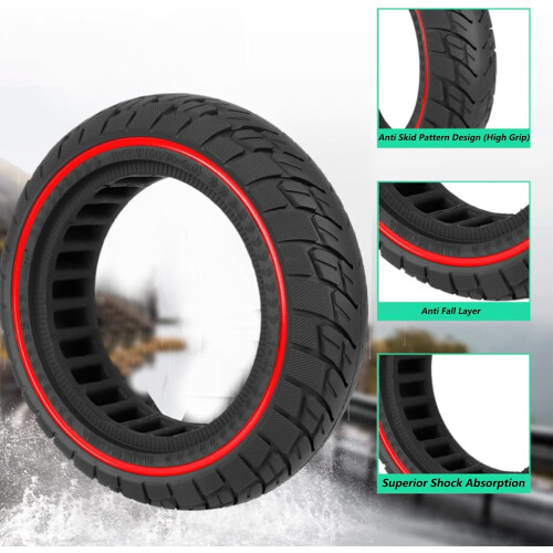 60/707.0 Solid Rubber Tyre Accessories, 10 Inch Replacement Rubber Tyre for 10 Inch Solid Rubber Tyres without Air Pressure, 2 Pack (2 Pack) 2