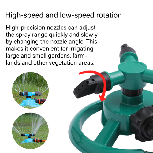 360 rotierender Gartensprinkler, einfache Installation ohne-Blau 2