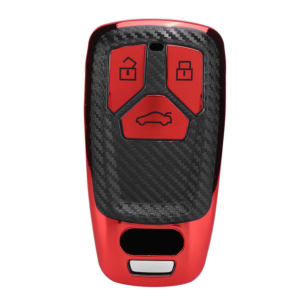 Car Key Fob Cover Compatible with Audi Keys, Eco-Friendly TPU Key Case Featuring Multi-Layer Vacuum Plating Scratch Resistant Design (Dustproof-image-OPC-PP66P2Q-NEW