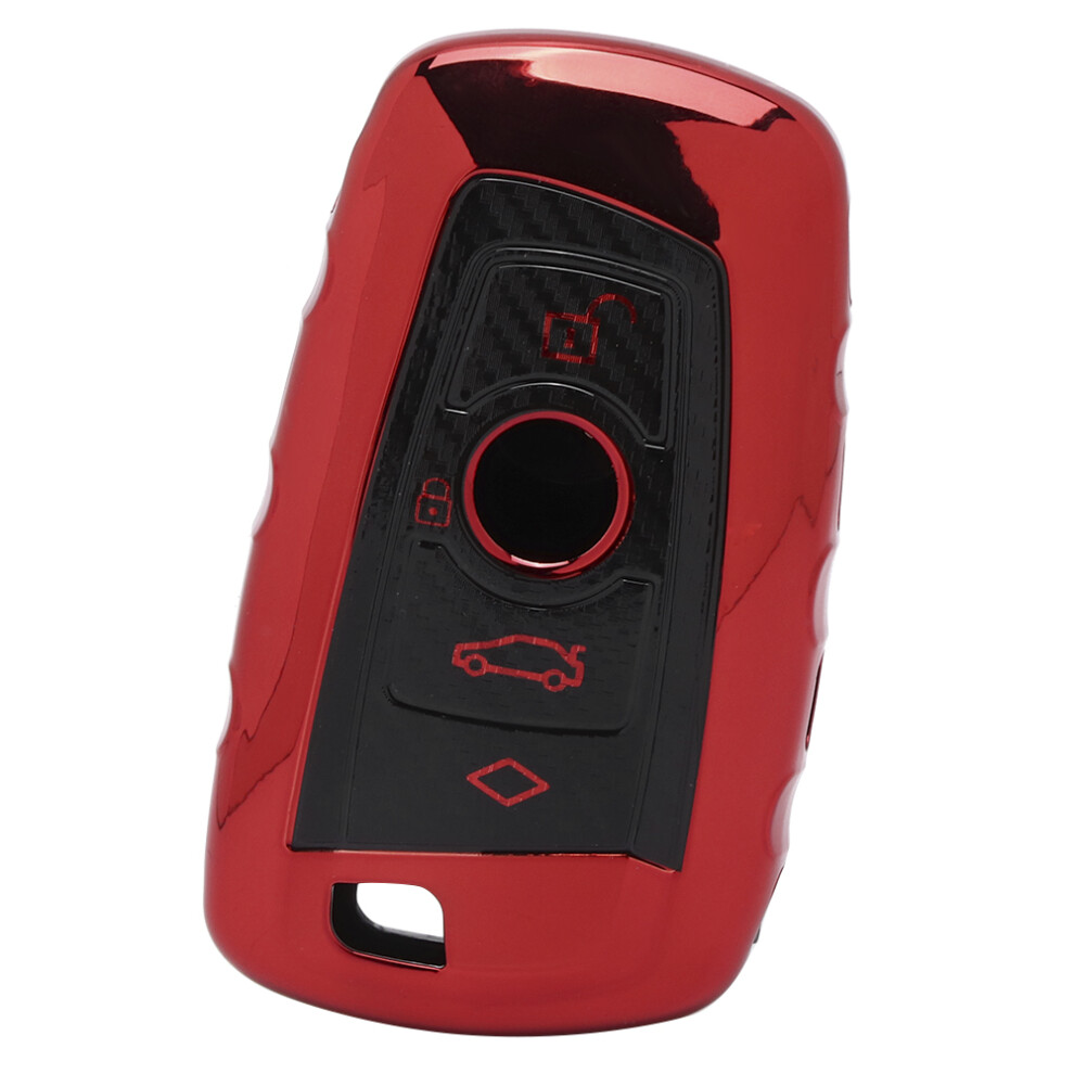360 Full Coverage For Bmw Key Fob Cover, Unaffected Signal Tpu Key Case With Carbon Fiber Texture Fashionable Key Shell For X3 X5 X6 1 Series 5 9190834856001