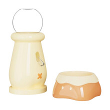 Ceramic Feeding Bowl Water Dispenser Set For Rodents-yellow