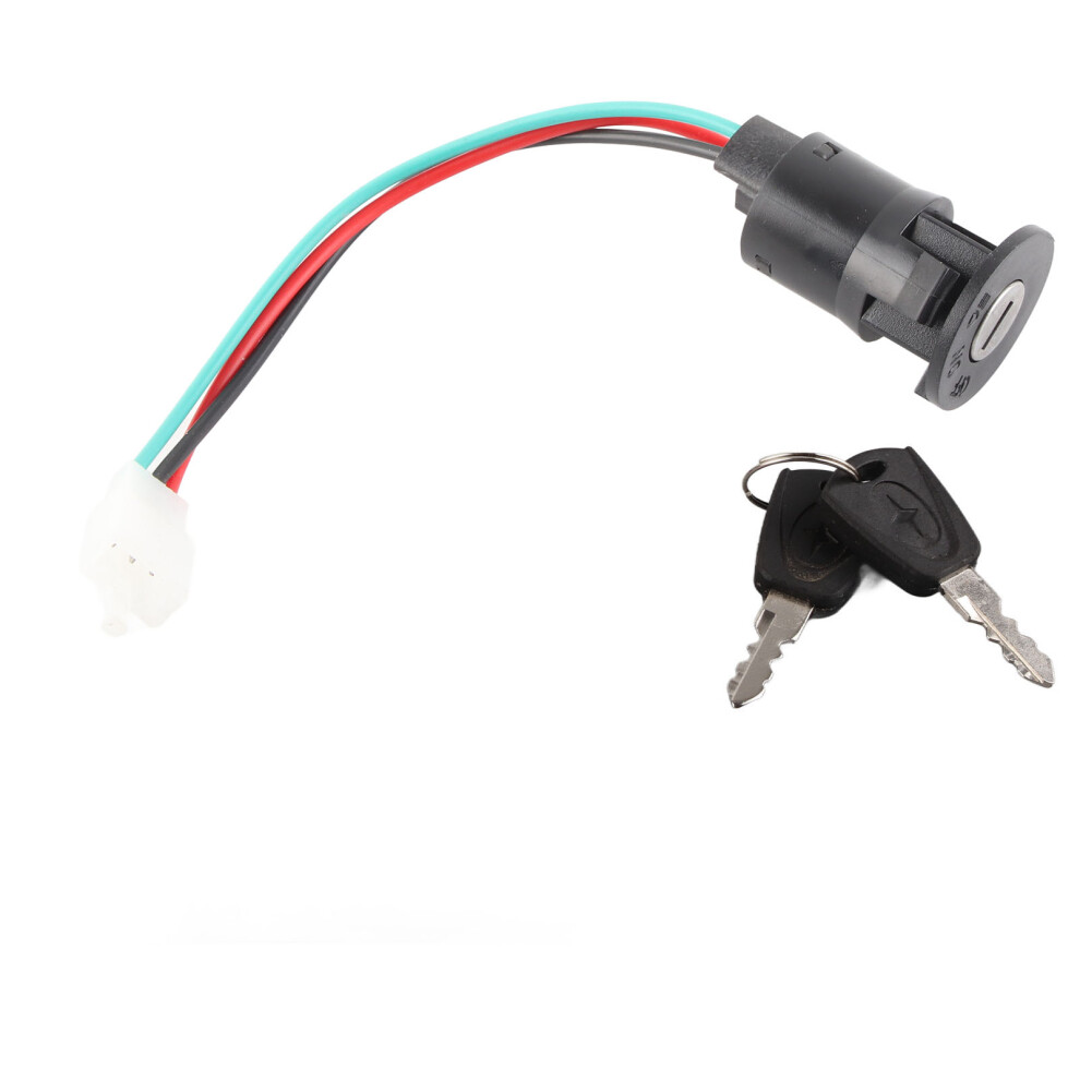 Motorcycle Ignition Key With Handlebar Lock Plug And Play Installation Fits Atv Dirt Bike 3 Wires Switch Aftermarket Replacement Easy To Install 9437117538743