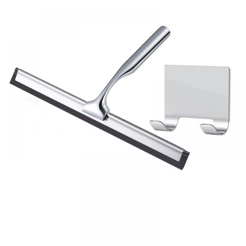 Silicone Blade Shower Squeegee for Glass Doors, Versatile Functionality with Ergonomic Design and Non-Slip Grip, Multi-Purpose Squeegee for Shower Gla