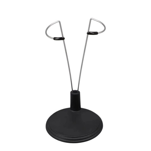 Pack Of 6 Metal Doll Display Stands Secure Support Base-Black 2
