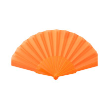Folding Hand Fan Retro Cloth Fabric Fan Chinese Kung Fu-Orange