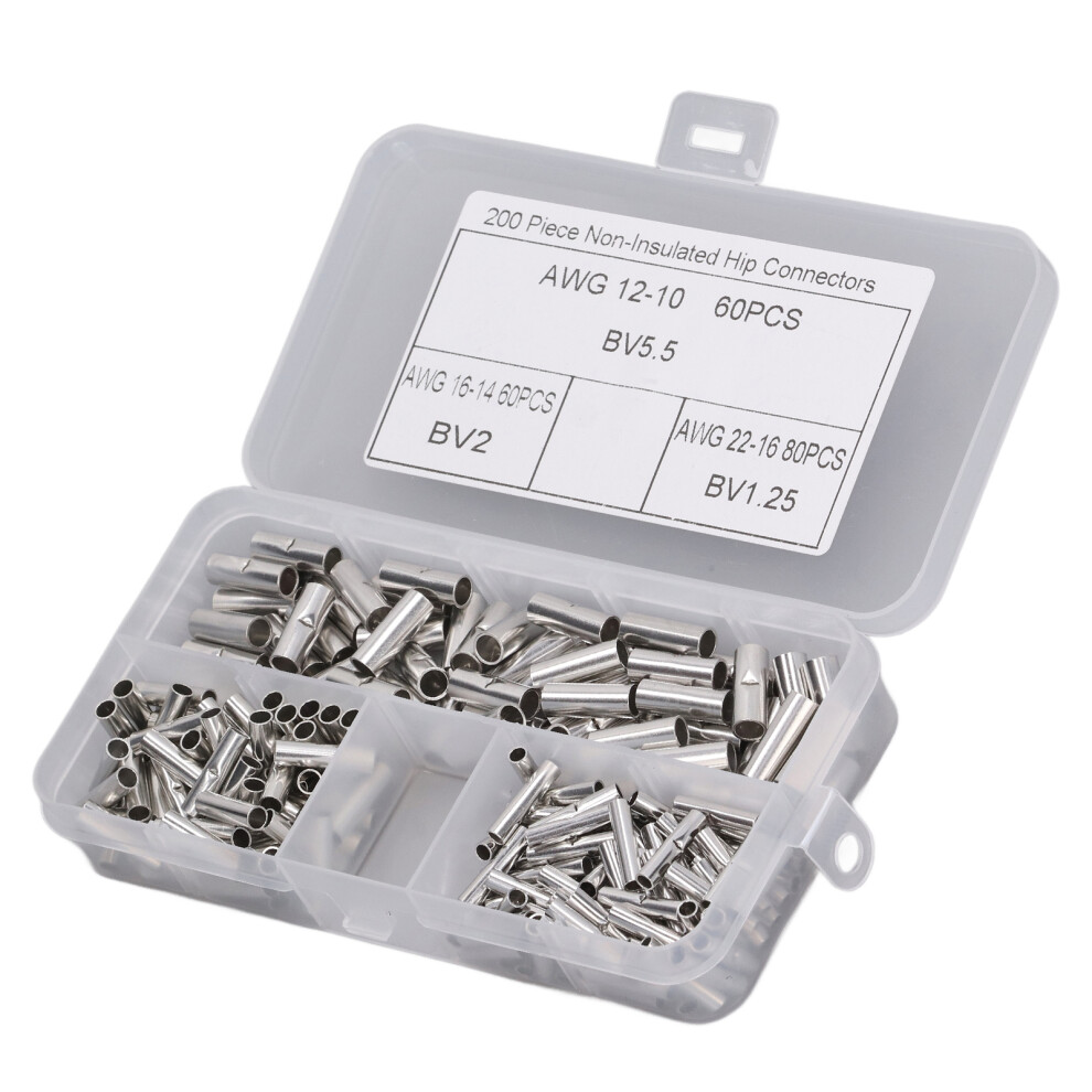 200Pcs Draht Ferrule Kupfer Männlich Weiblich